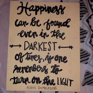 Harry Potter Hand Painted Canvas Quote